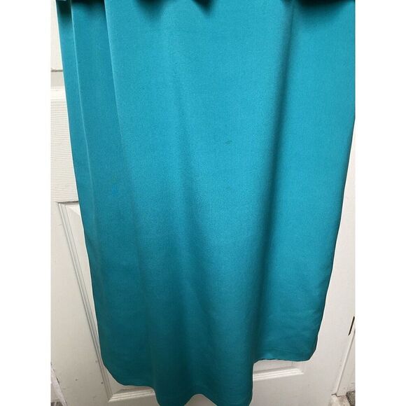 Talbots Silk Dress Jacket Set 12p Teal Blue Maxi Spring Light - Picture 4 of 16